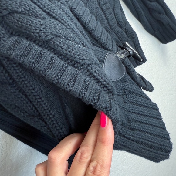 Express Toggle Front Cable Knit Black Cardigan Sweater XL - Winter, Cozy, Casual - Picture 4 of 13